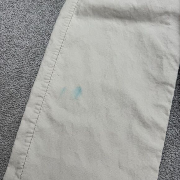 COS Pull On Wide Leg Trouser Crop Pants Womens XS Beige Cotton Elastic Waist - Picture 6 of 16